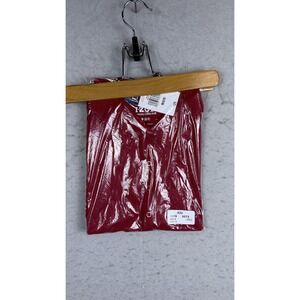 IZOD Cardigan Sweater Youth Medium M 6/8‎ Red Approved Schoolwear Uniform Knit